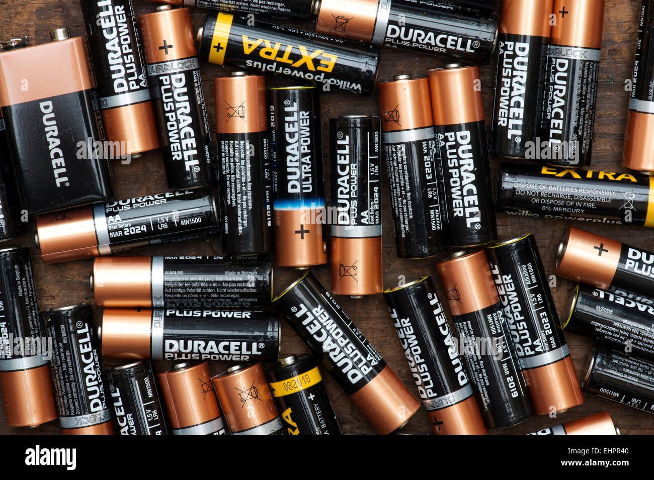 Duracell batterie Foto Stock