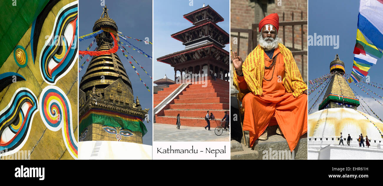 La città di Kathmandu in Nepal Foto Stock