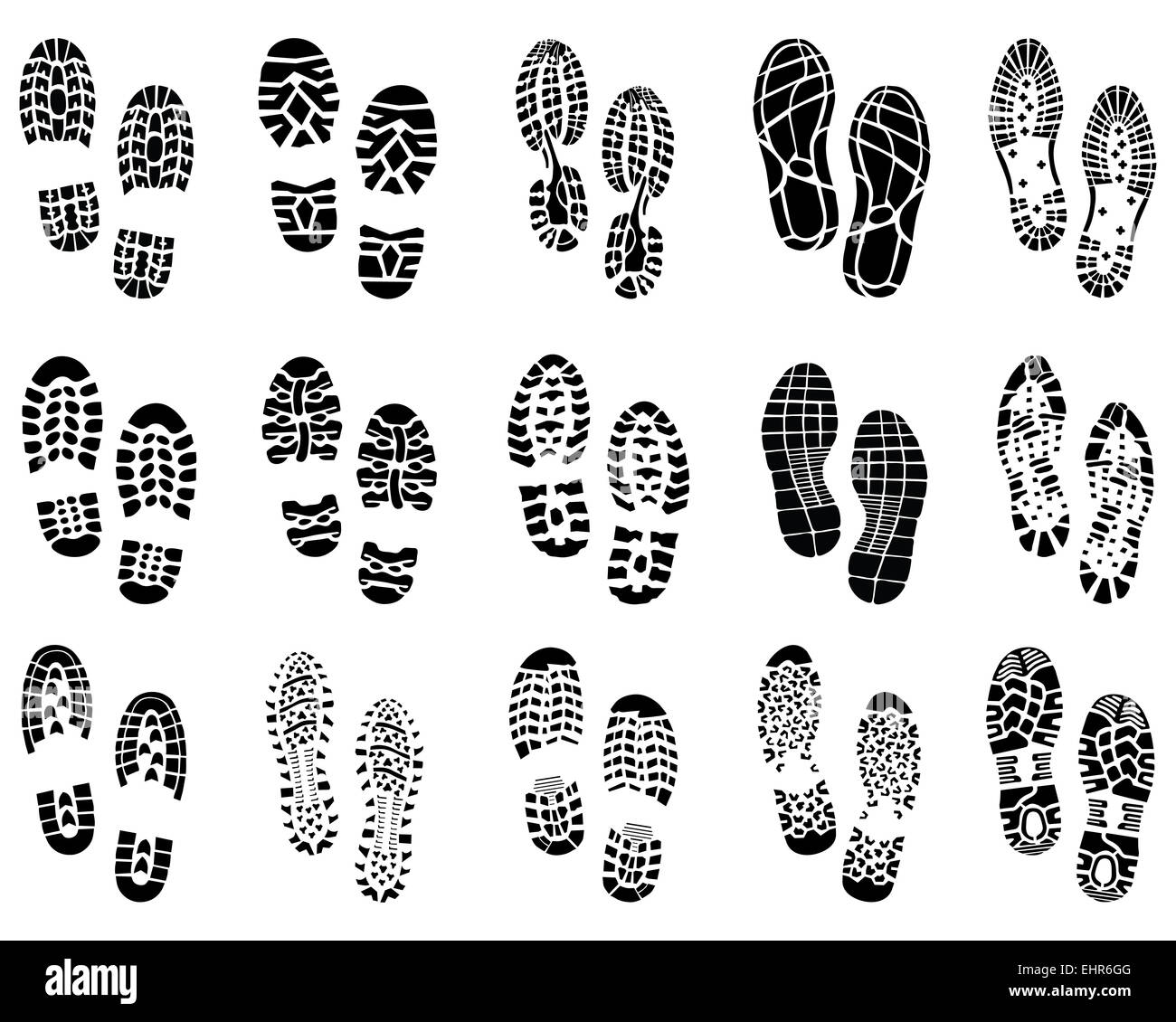 impronte di scarpe Foto stock - Alamy