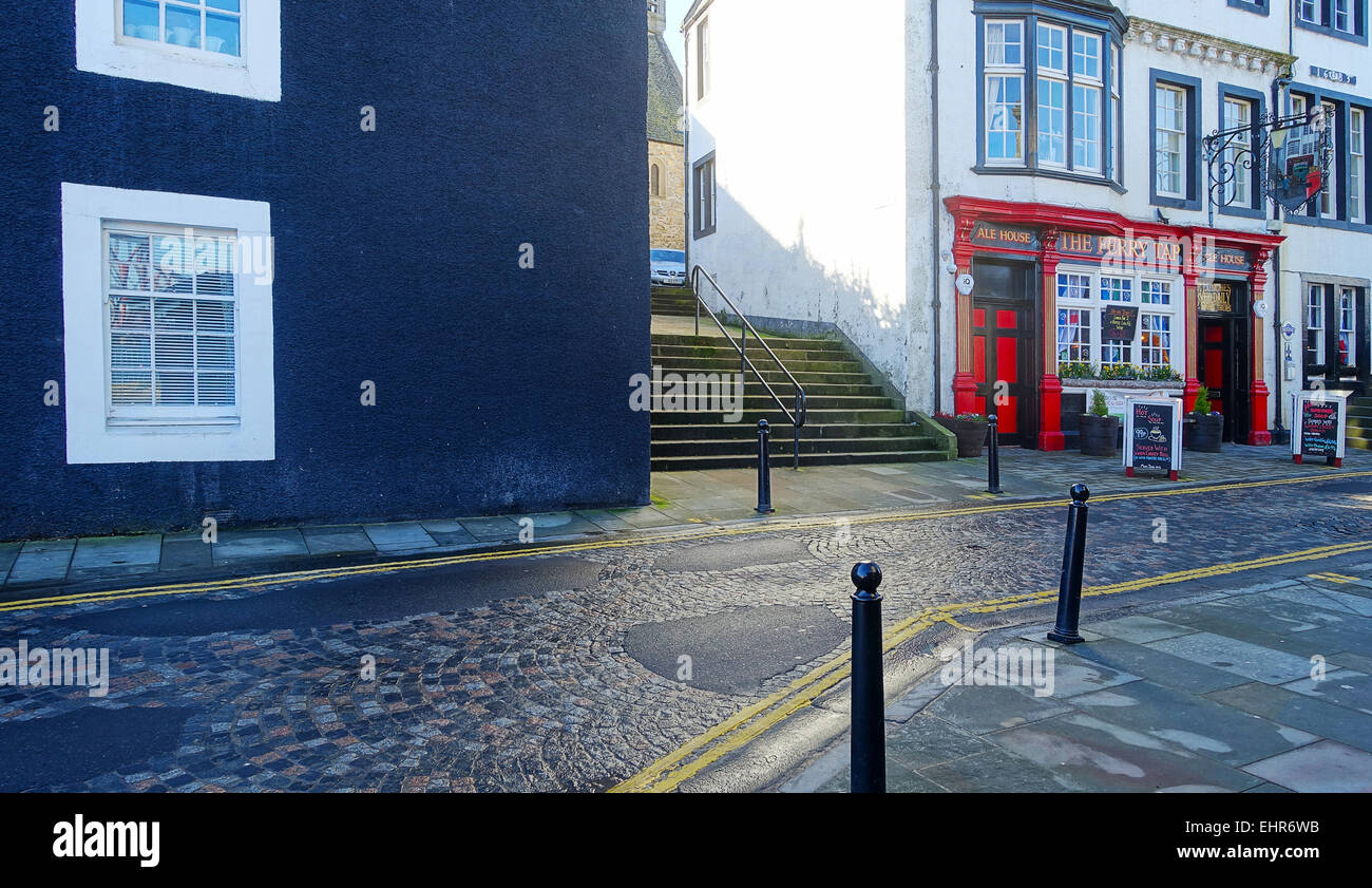 High Street, South Queensferry, città di Edimburgo. Foto Stock