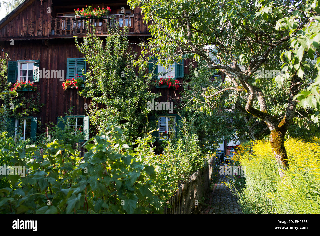 Haus und Garten in Altaussee Foto Stock