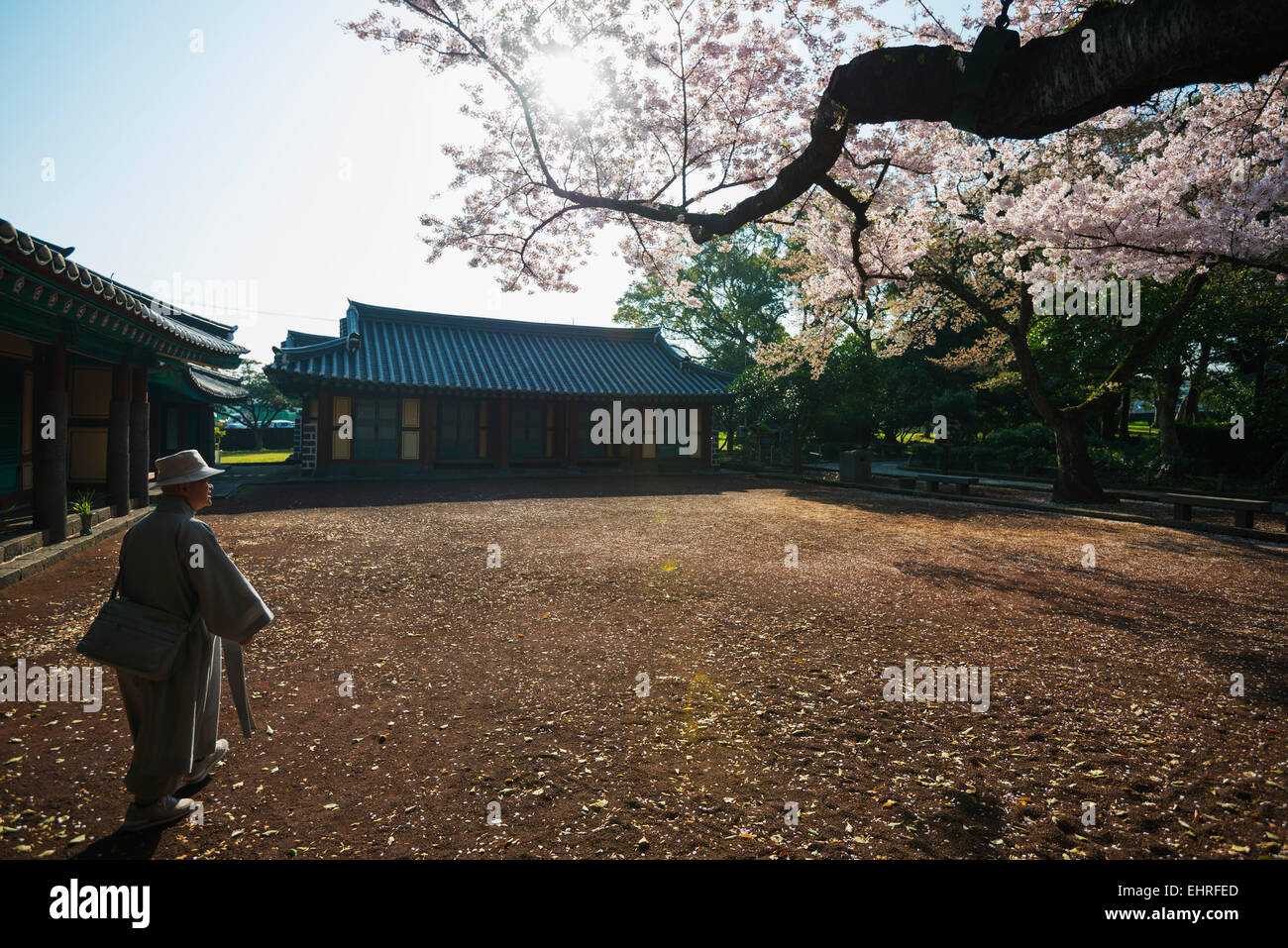 Asia, Repubblica di Corea, Corea del Sud, Jeju Island, Jeju City, Samseonghyeol Santuario - clan tre fori dei padri fondatori Foto Stock