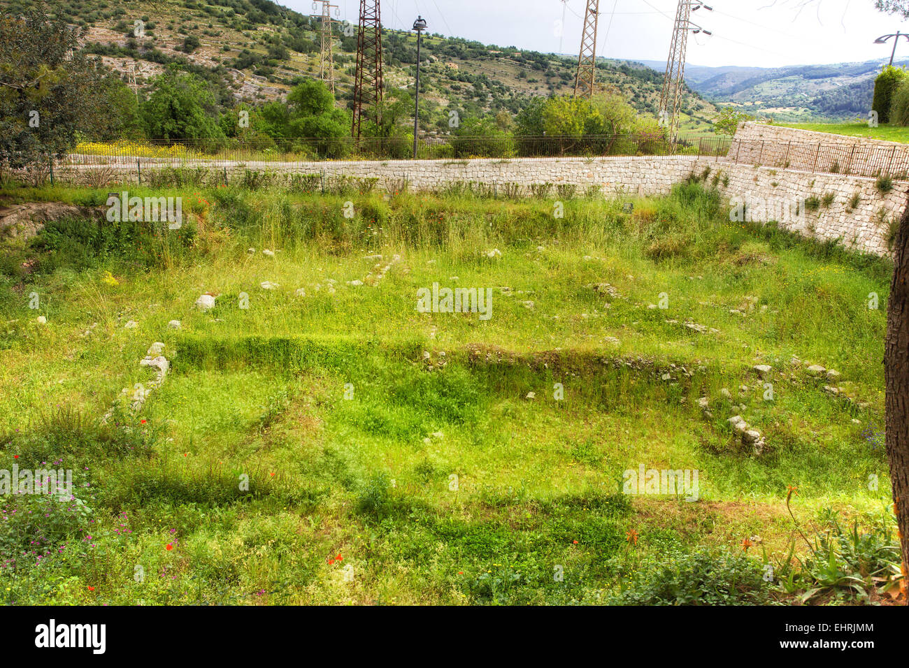 Ragusa Hybla antico sito archeologico Foto Stock