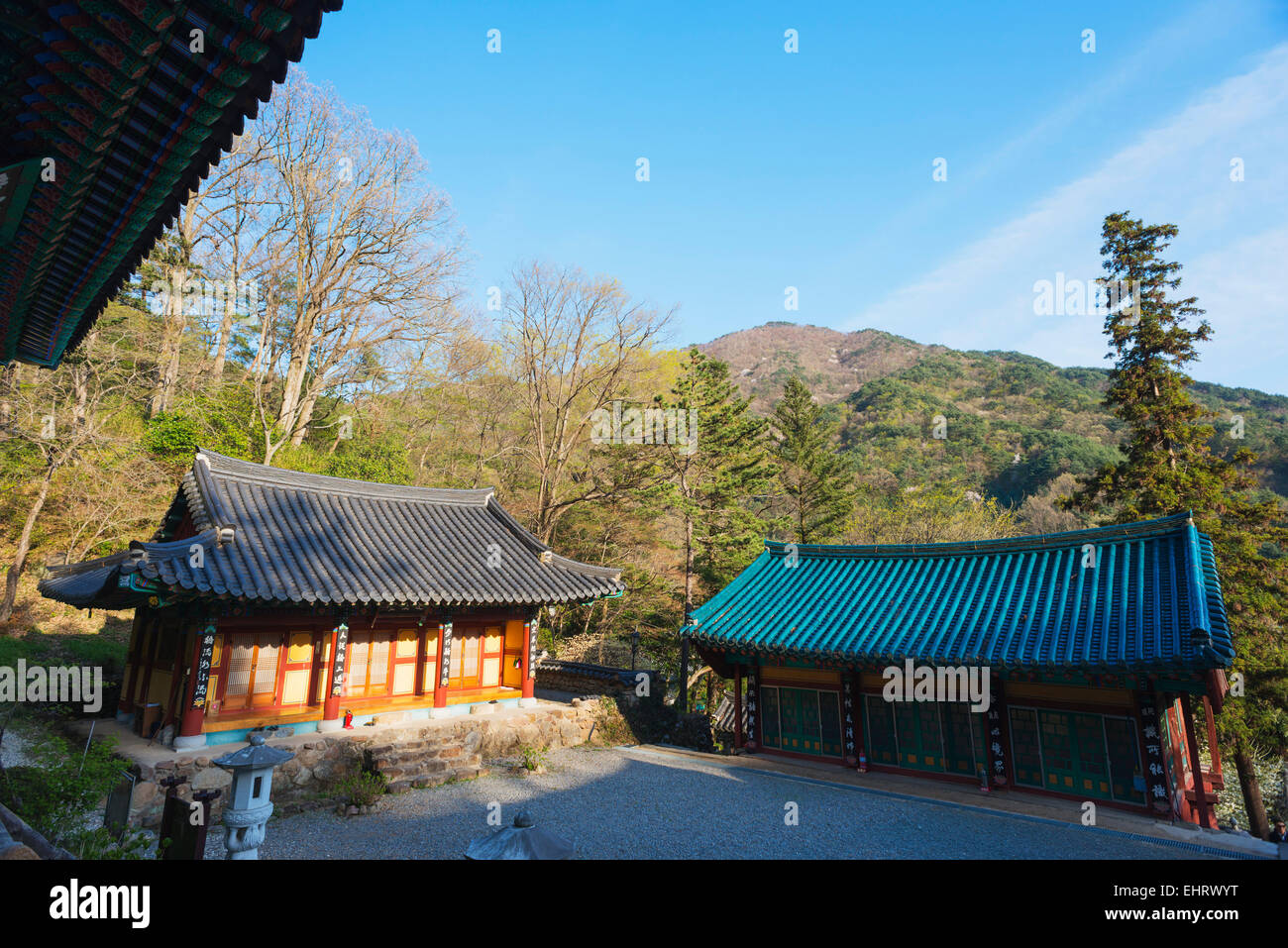 Asia, Repubblica di Corea, Corea del Sud, Gyeongsangnam-do, Jirisan National Park, Ssanggyesa tempio buddista Foto Stock