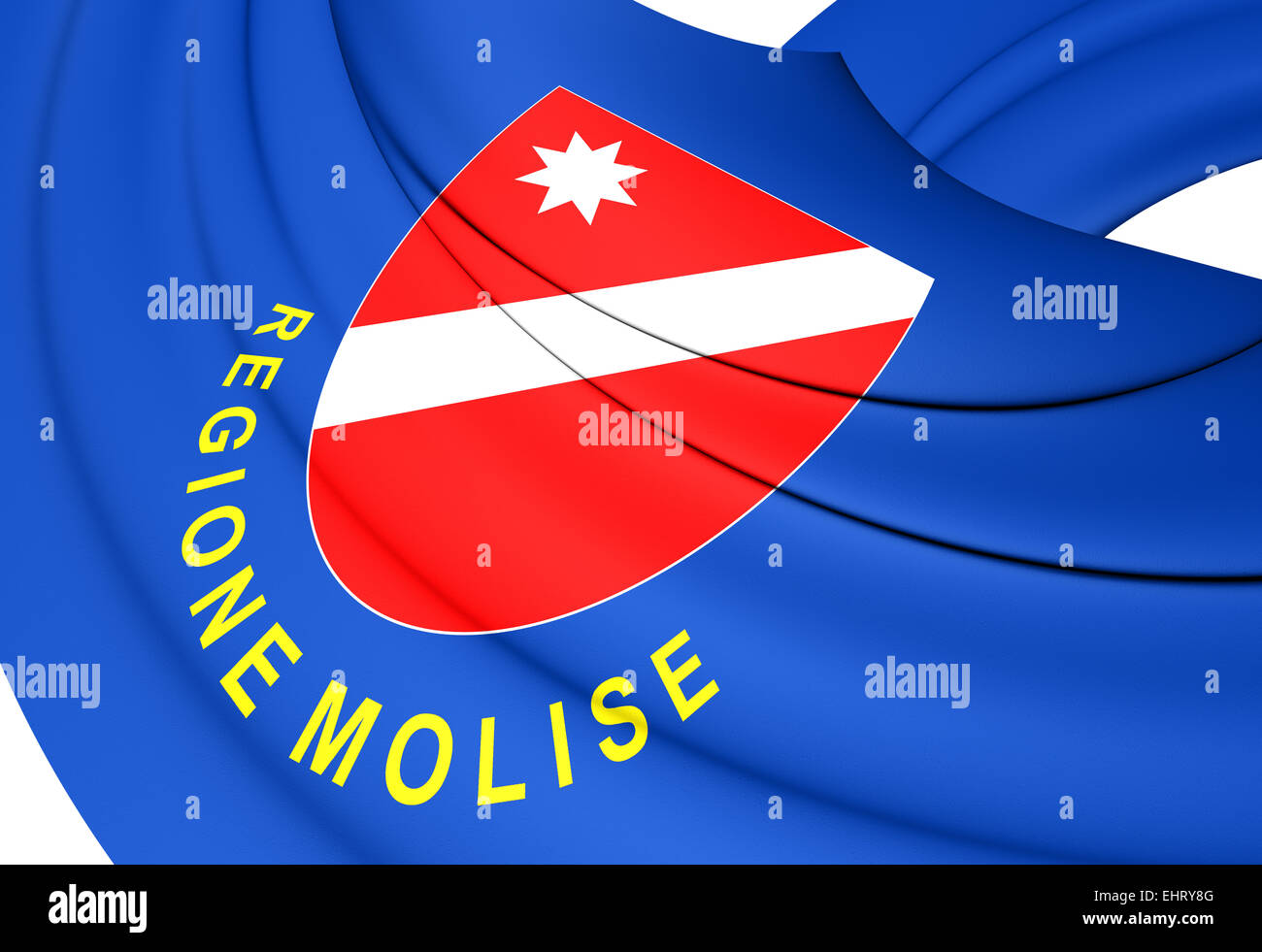 Bandiera del Molise, Italia. Close up. Foto Stock