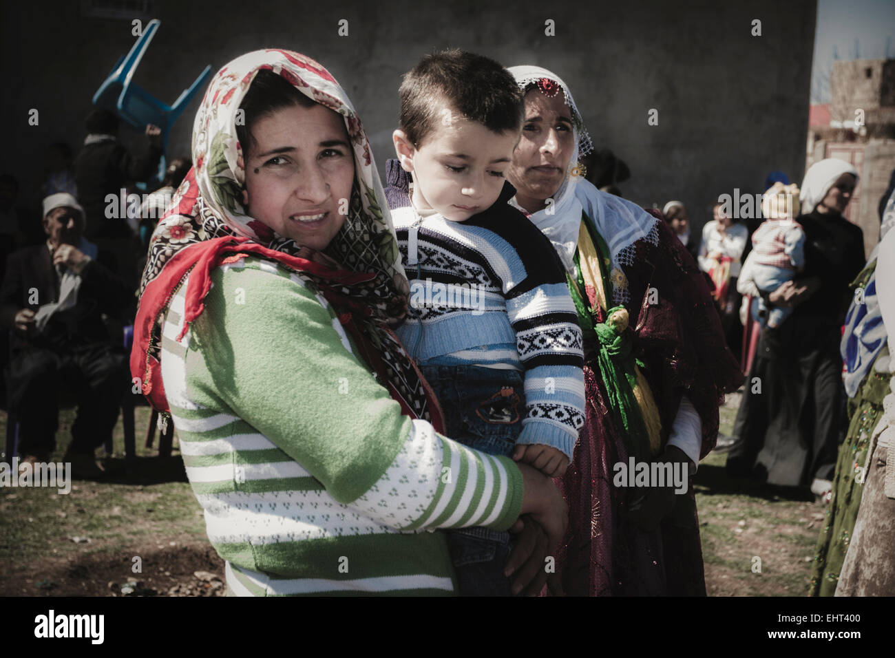 Ogni anno il 21 marzo il popolo curdo celebrare il Newroz. Foto: Newroz in Idil Foto Stock