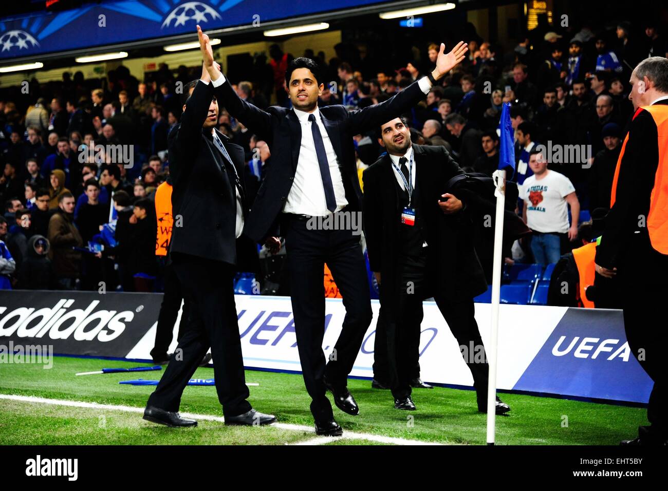 Nasser AL KHELAIFI - 11.03.2015 - Chelsea/Paris Saint Germain - 1/8Finale retour Champions League.Photo : Dave inverno/Icona Sport Foto Stock