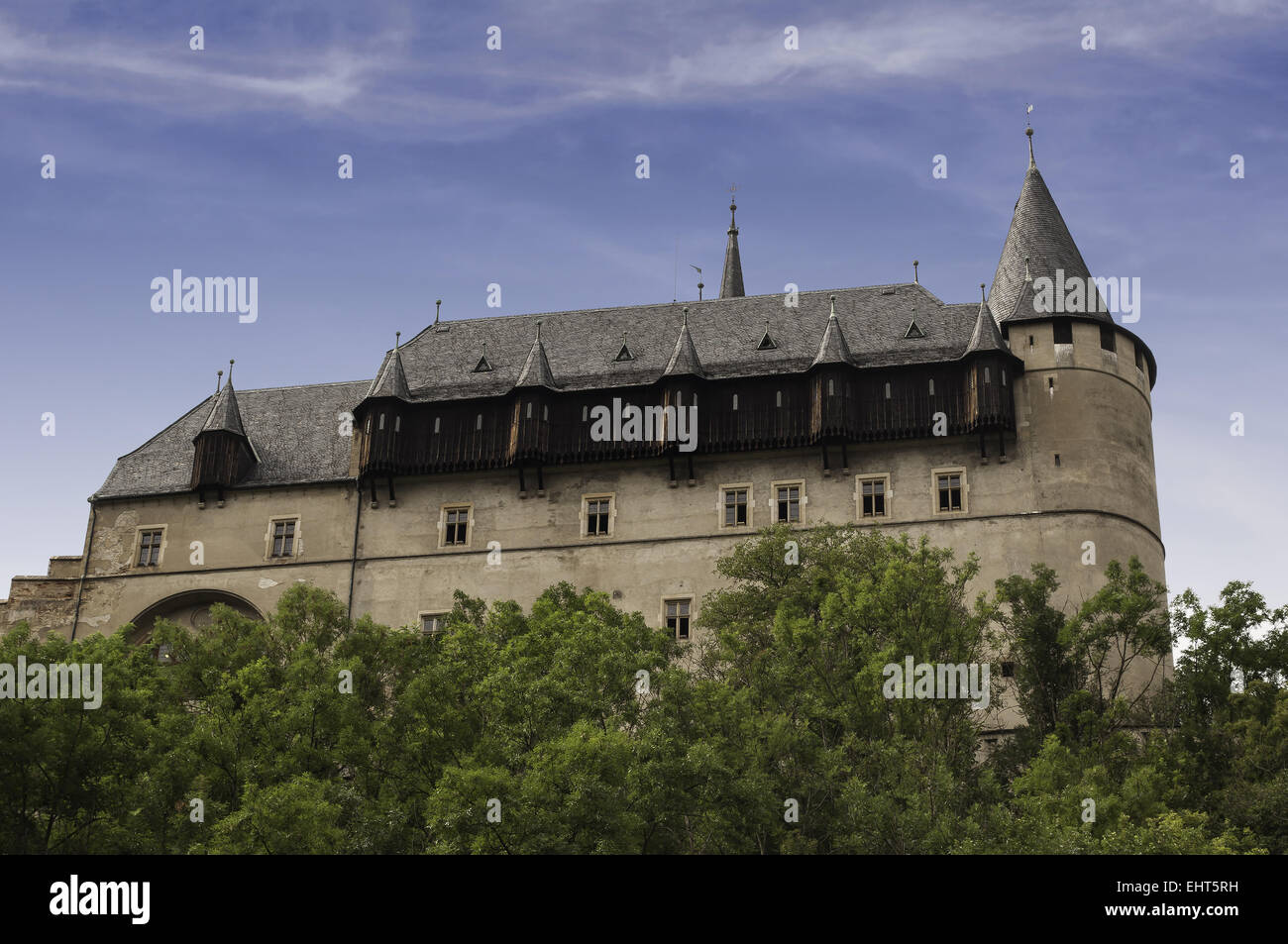 Il castello di Karlstejn. Foto Stock