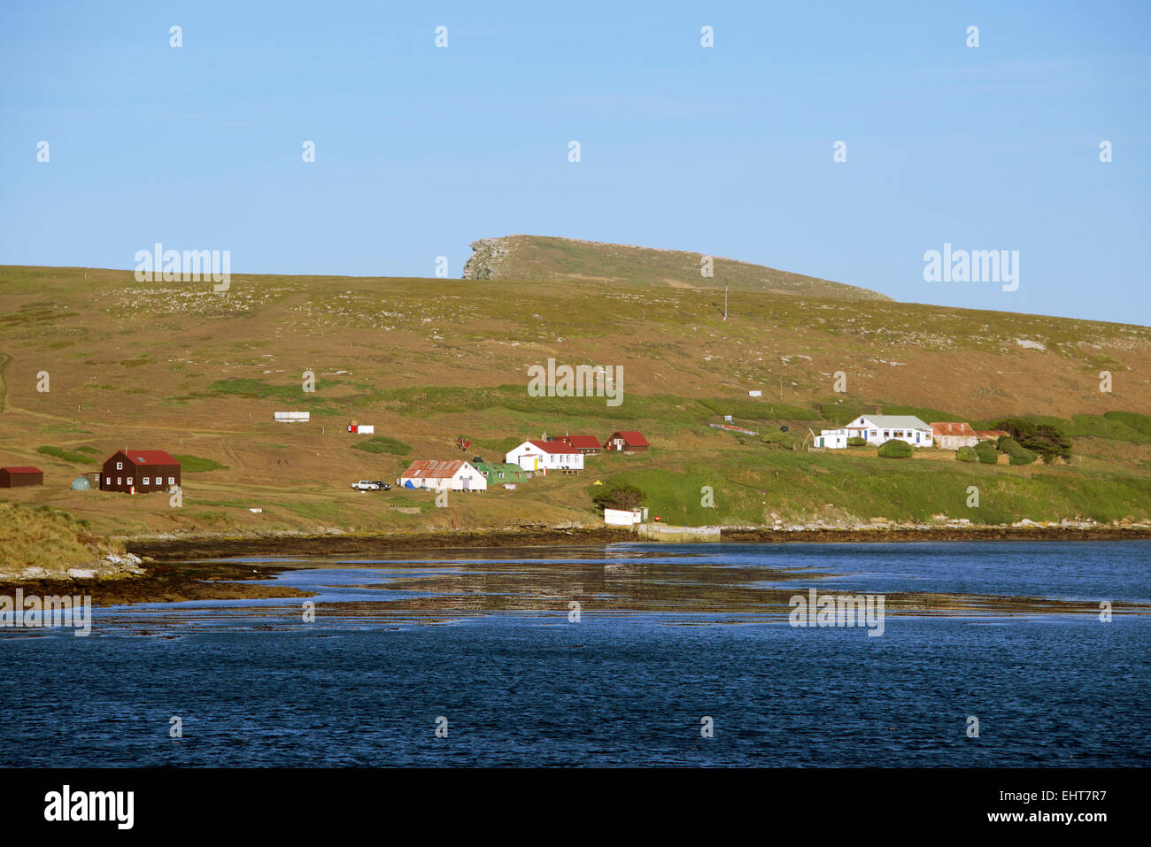 Bara del porto nuovo Island Isole Falkland Foto Stock