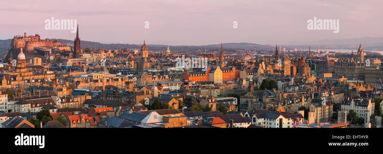 Alba su Edinburgo, Lothian, Scozia Foto Stock