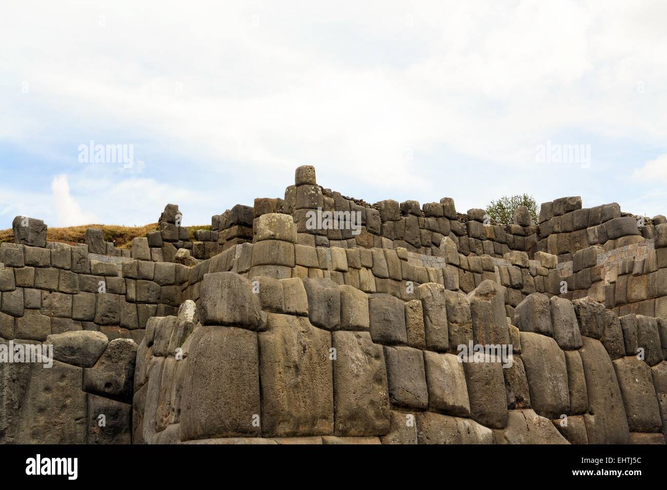 Antica fortezza Inca Saksaywaman, Cusco, Perù Foto Stock