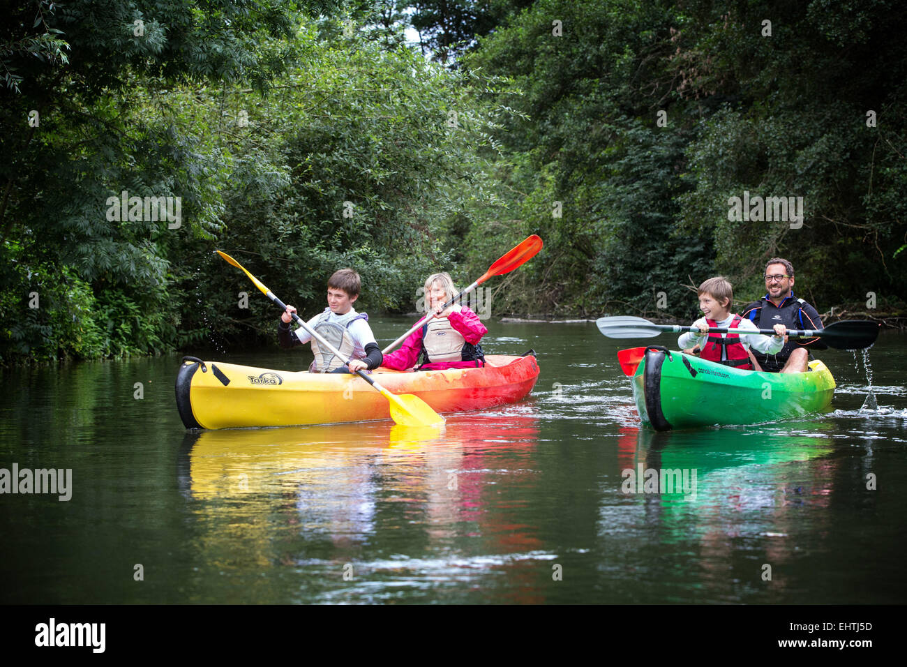 Canoa-kayak in Eure (27), Francia Foto Stock