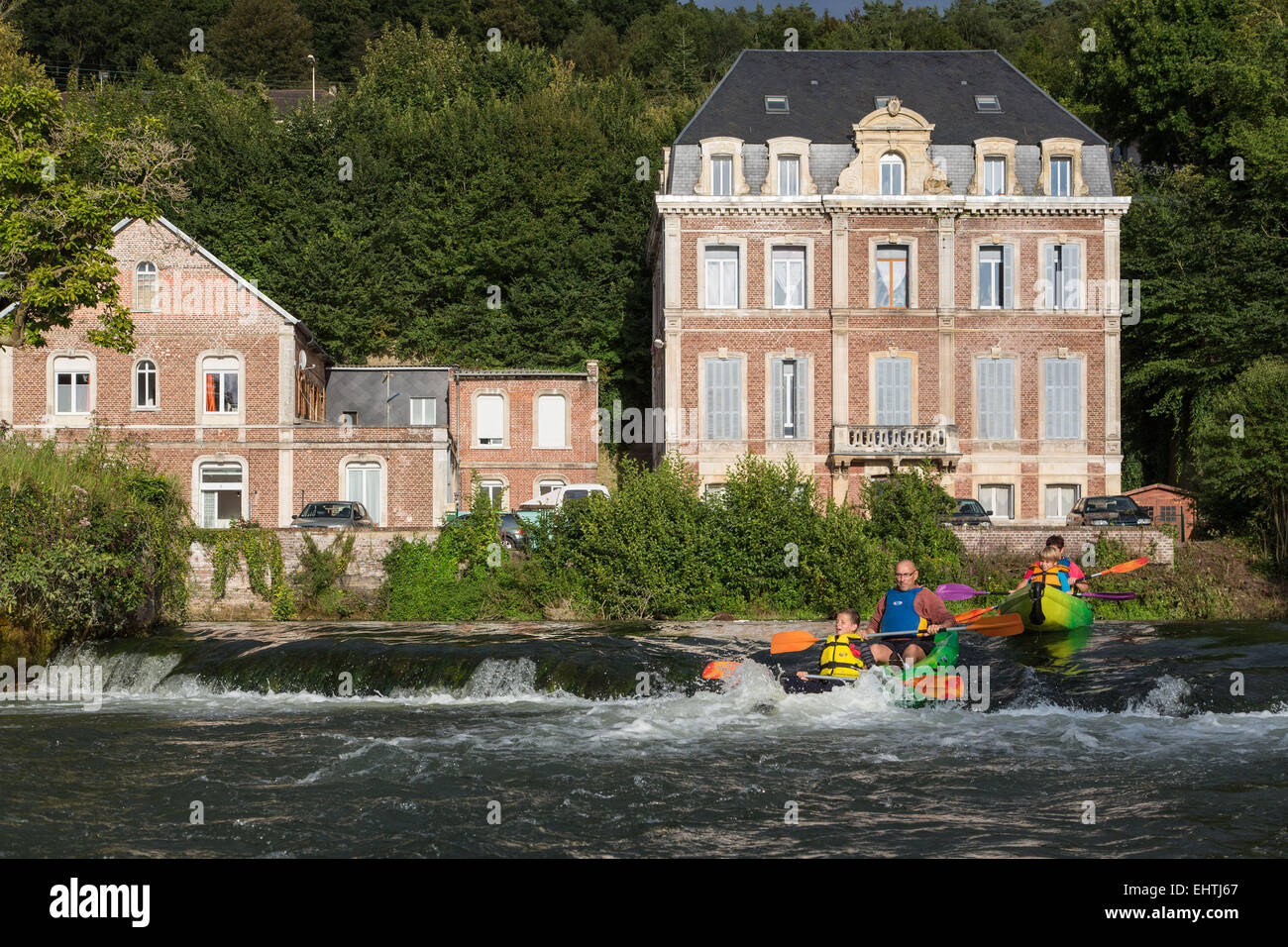 Canoa-kayak in Eure (27), Francia Foto Stock