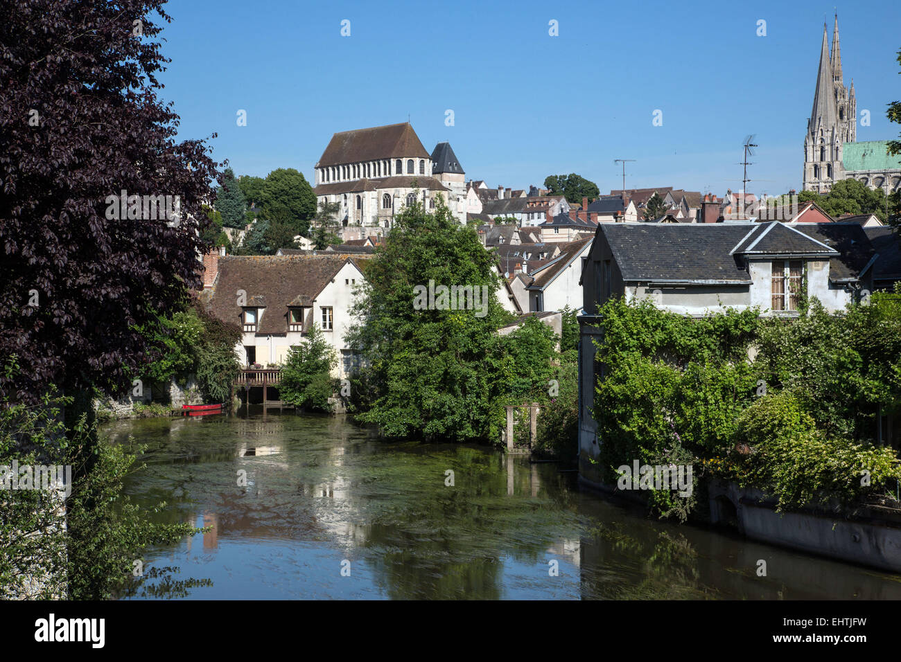 Illustrazione di Chartres, EURE-ET-LOIR (28), centro, FRANC Foto Stock