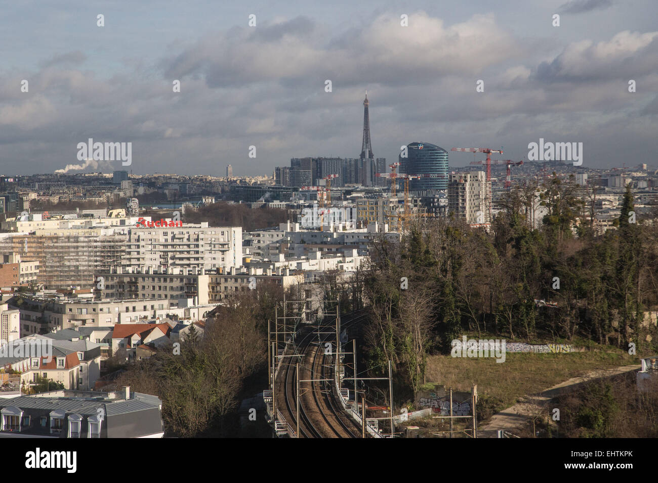 Illustrazione della città di Parigi, (75) Ile-de-France, Francia Foto Stock