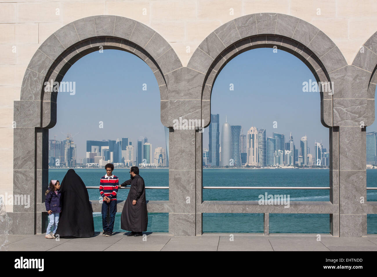 Illustrazione del Qatar, Golfo Persico, MEDIO ORIENTE Foto Stock