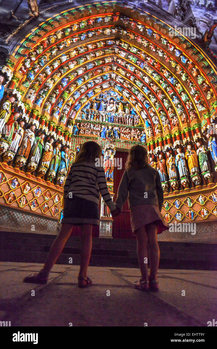 La CATTEDRALE DI NOTRE-DAME, Amiens, Francia Foto Stock