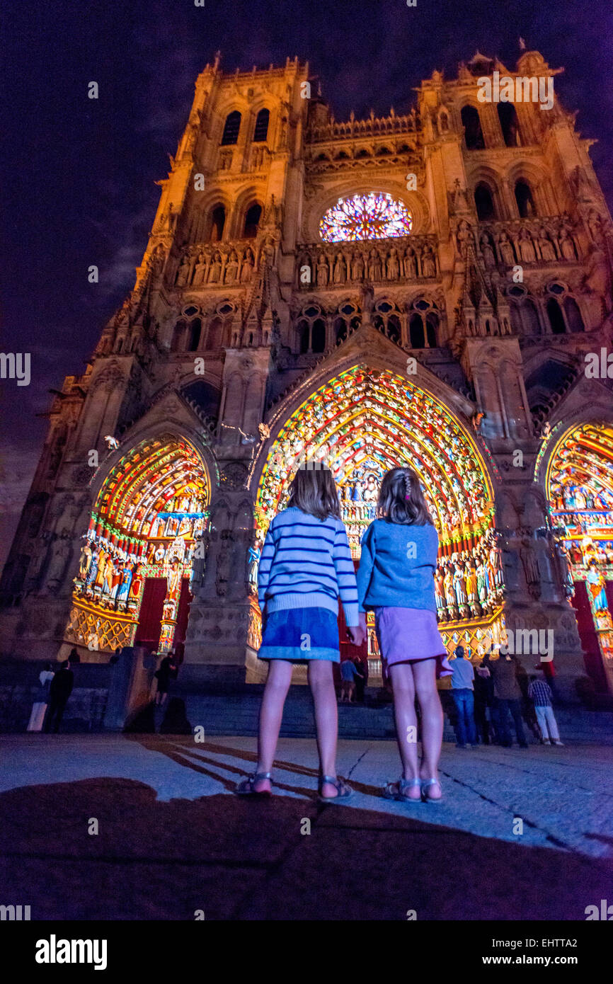 La CATTEDRALE DI NOTRE-DAME, Amiens, Francia Foto Stock