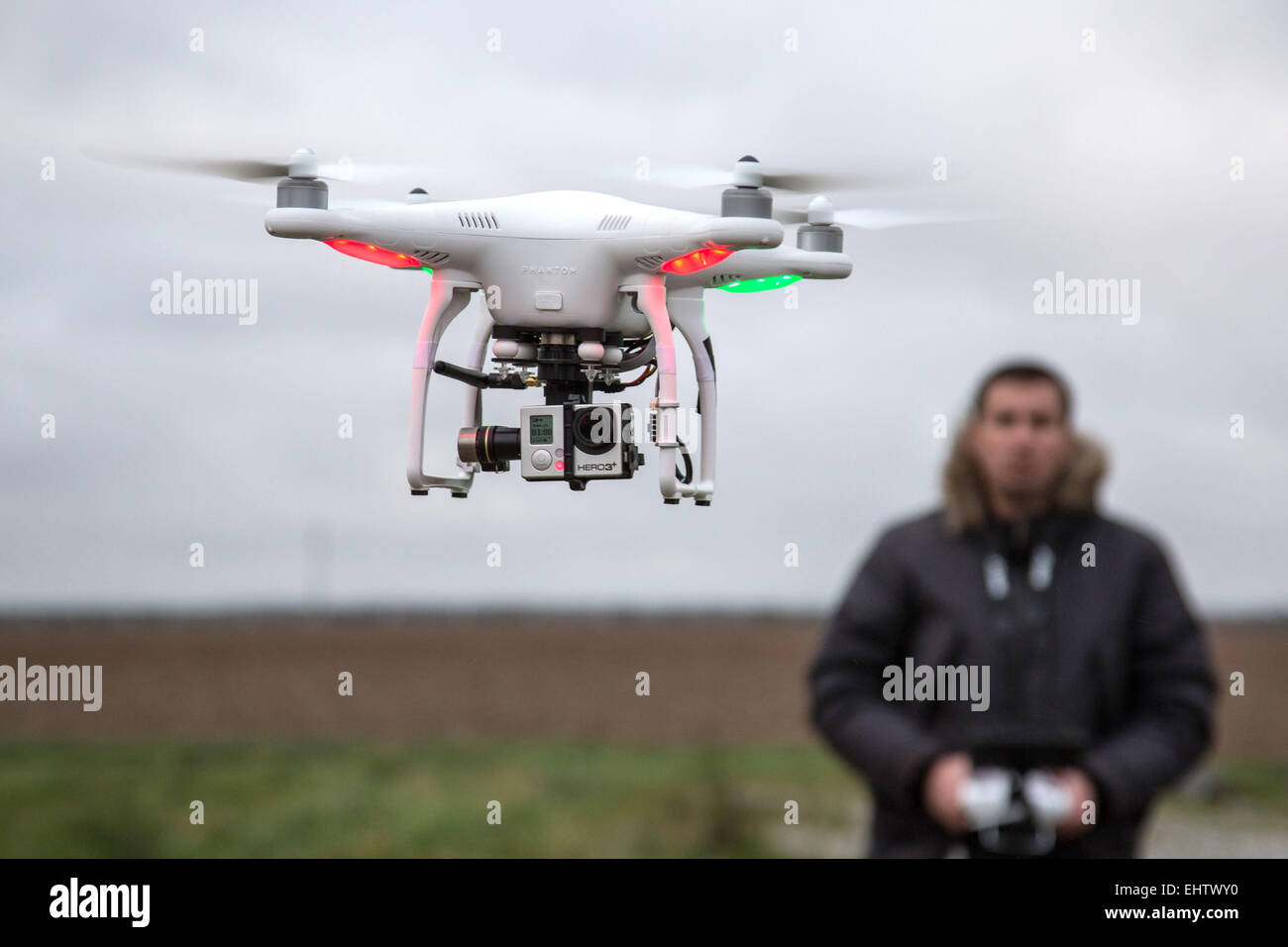 Illustrazione drone civili Foto Stock