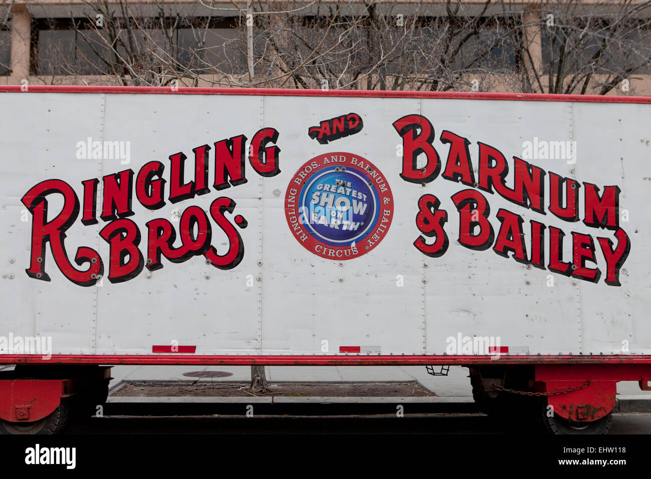 Il Ringling Bros e Barnum & Bailey circus segno - USA Foto Stock