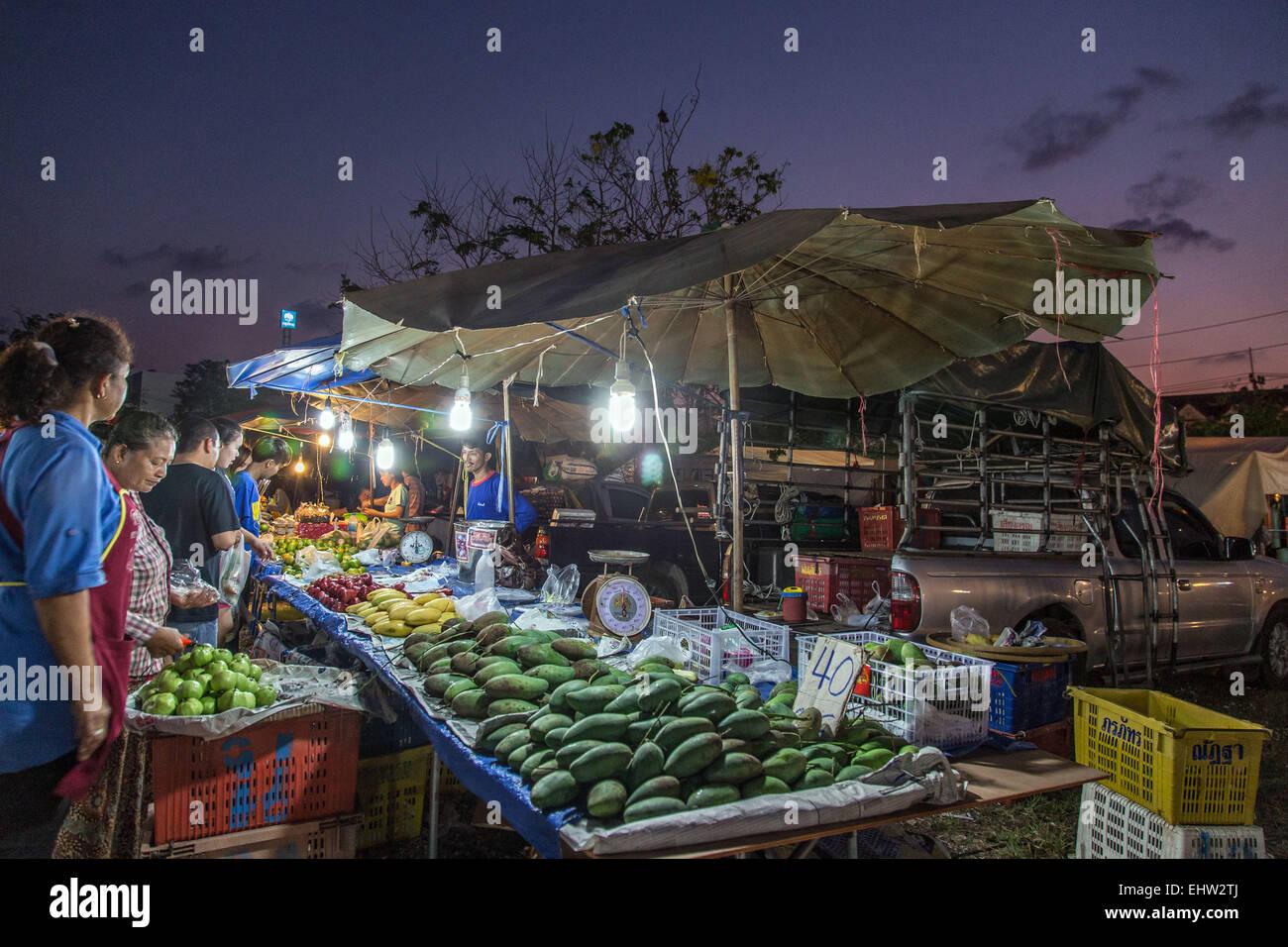 Scene di mercato in Thailandia, ASIA DU SUD-EST Foto Stock