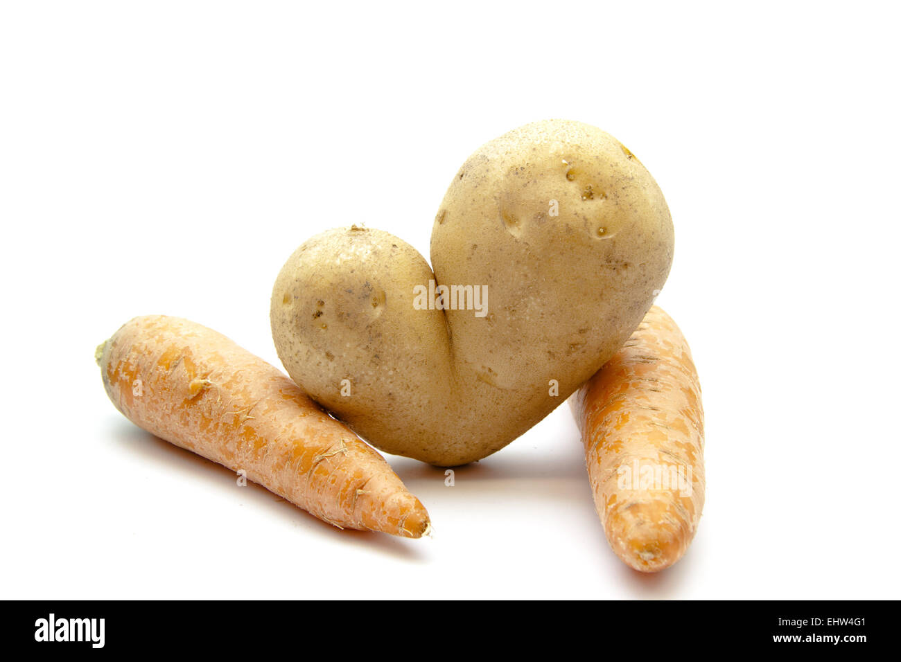 Cuore di patate con carote Foto Stock