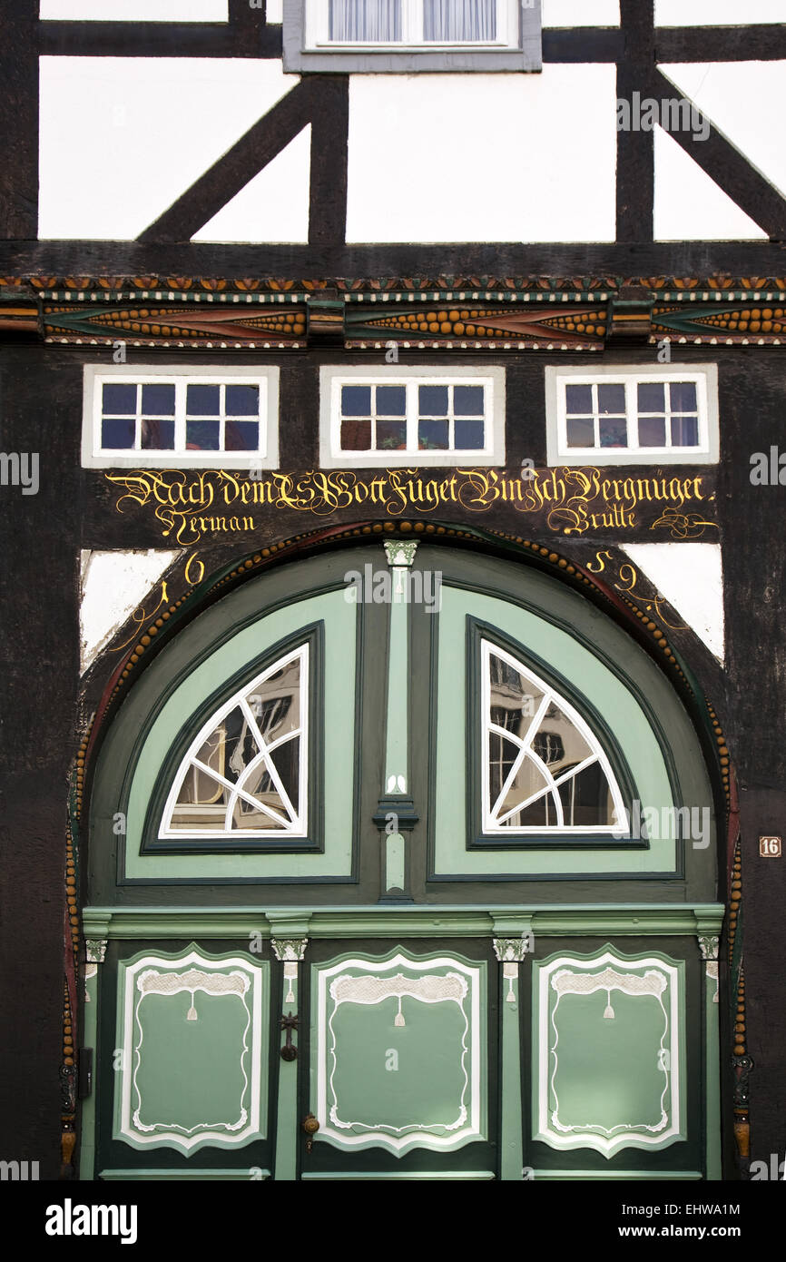 Graticcio casa in Lippstadt in Germania. Foto Stock