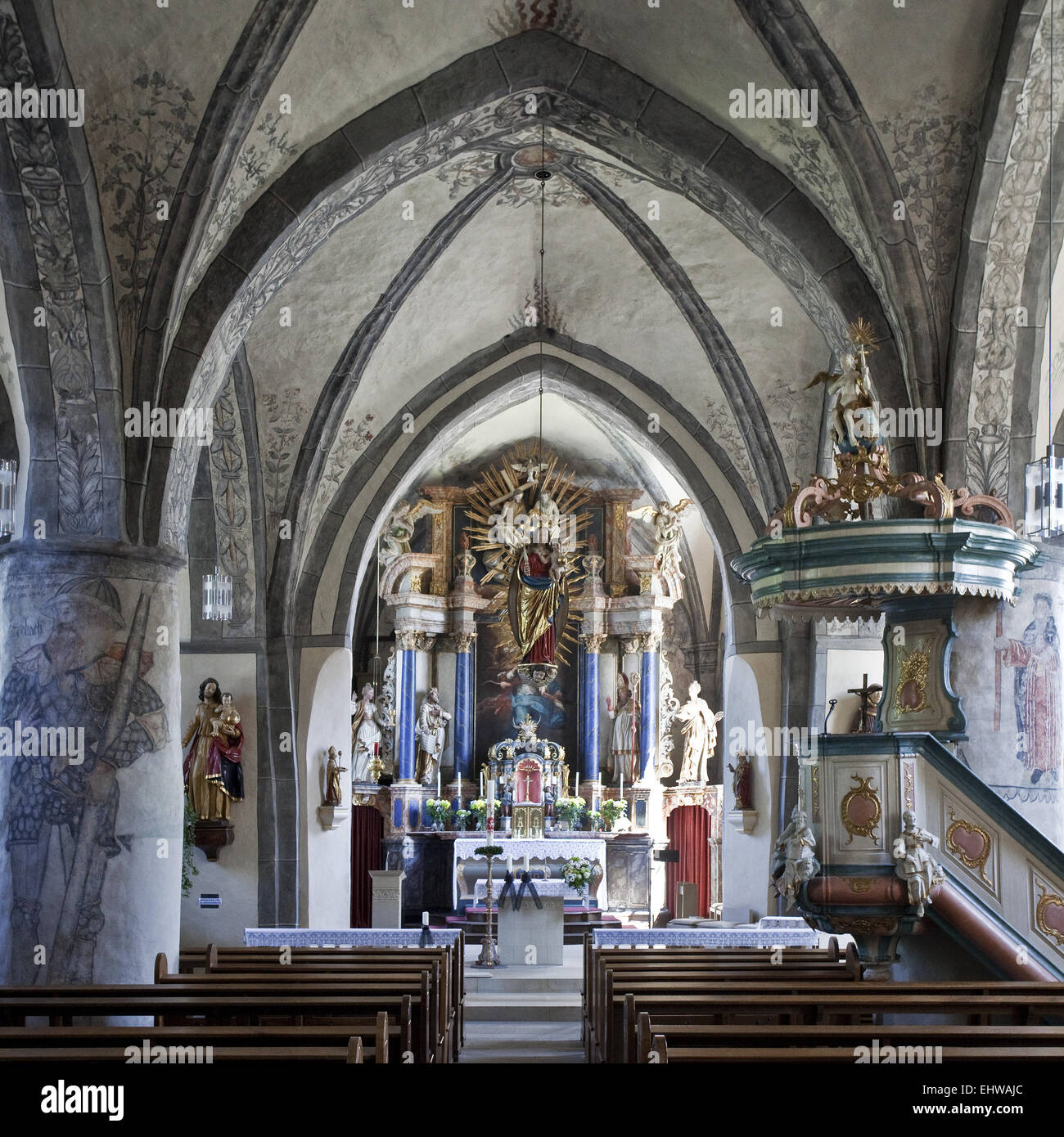 Il San Heribert Chiesa di Hallenberg. Foto Stock
