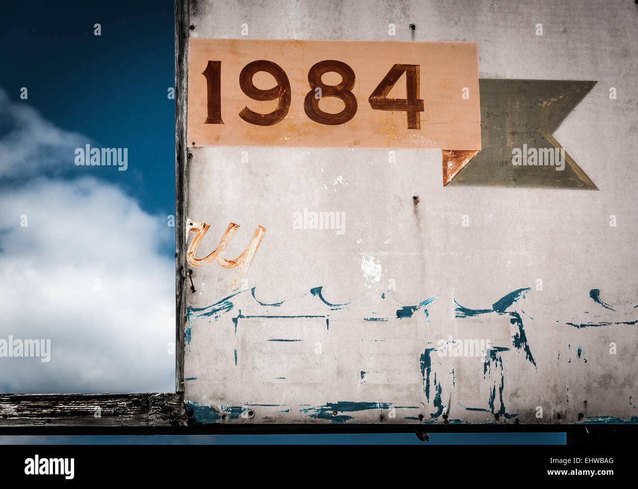 Il 1984 segno, nel punto spiaggia piacevole, New Jersey. Foto Stock