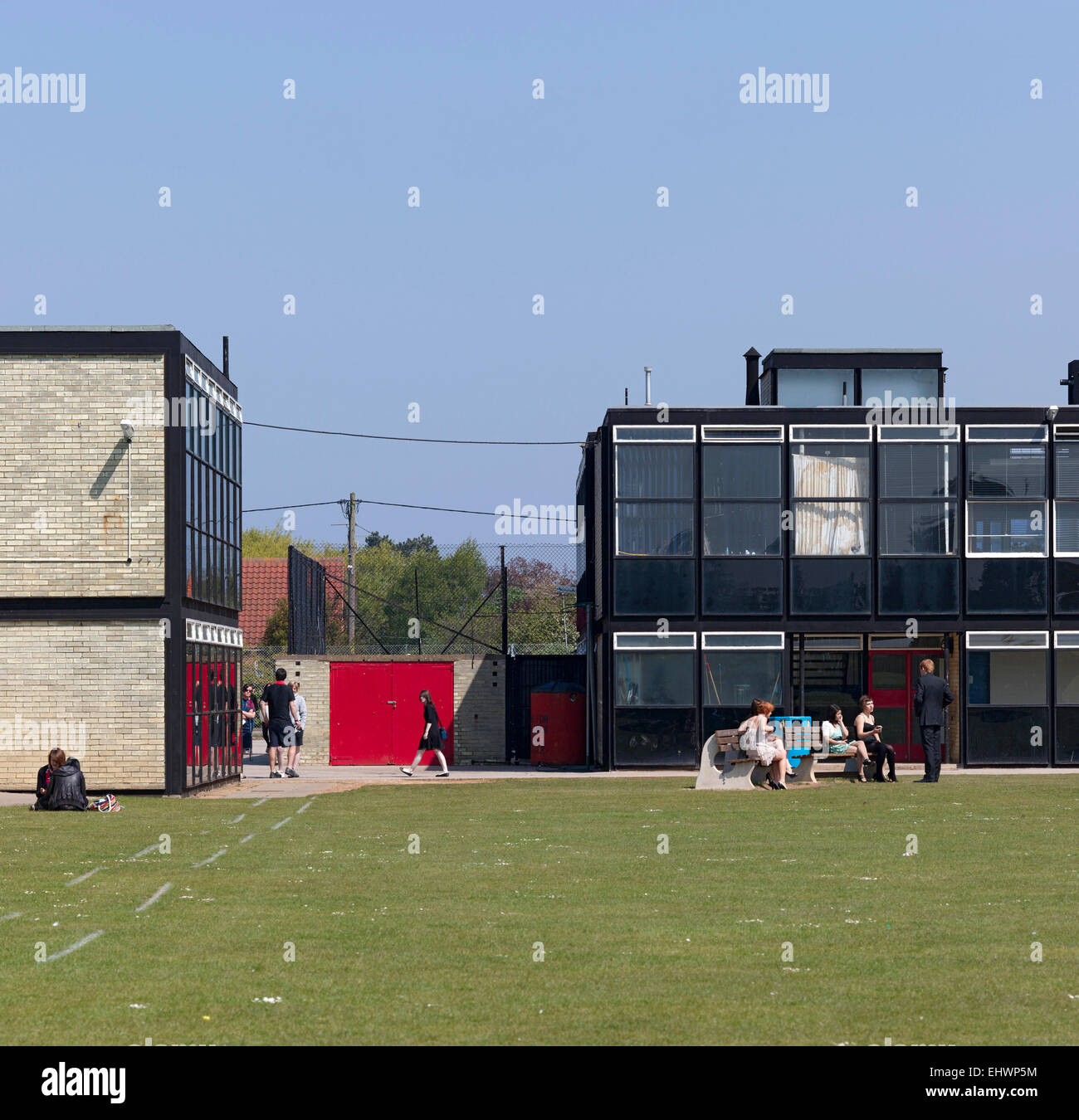 Smithdon High School, Hunstanton, Regno Unito. Architetto: Peter e Alison Smithson, 1954. Foto Stock