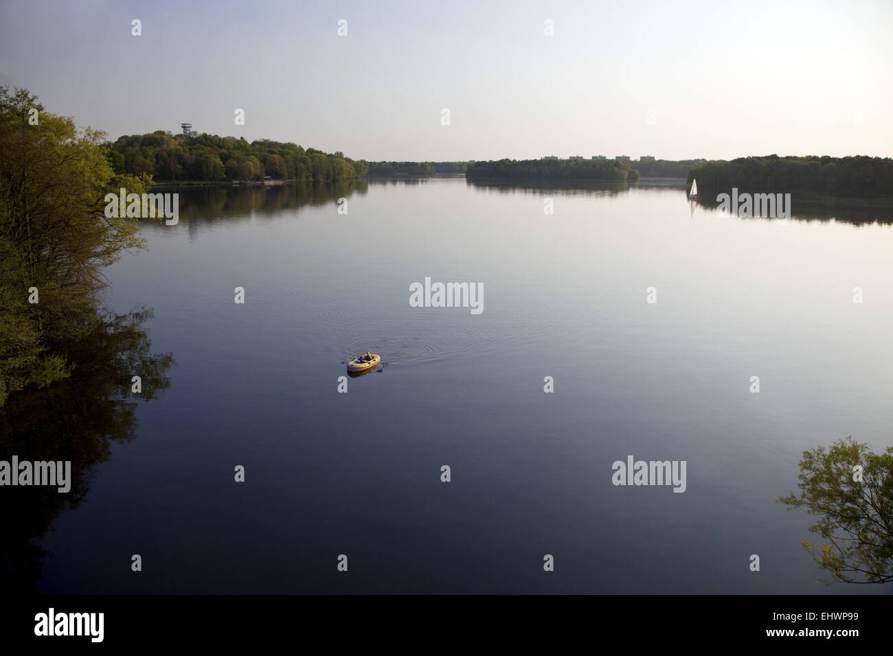 Area ricreativa di sei laghi, Duisburg, Germania. Foto Stock