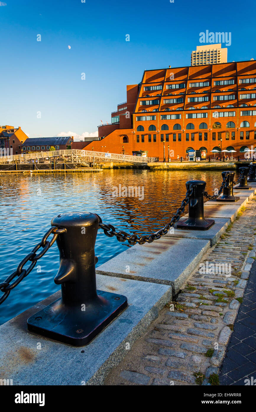 Long Wharf, a Boston nel Massachusetts. Foto Stock