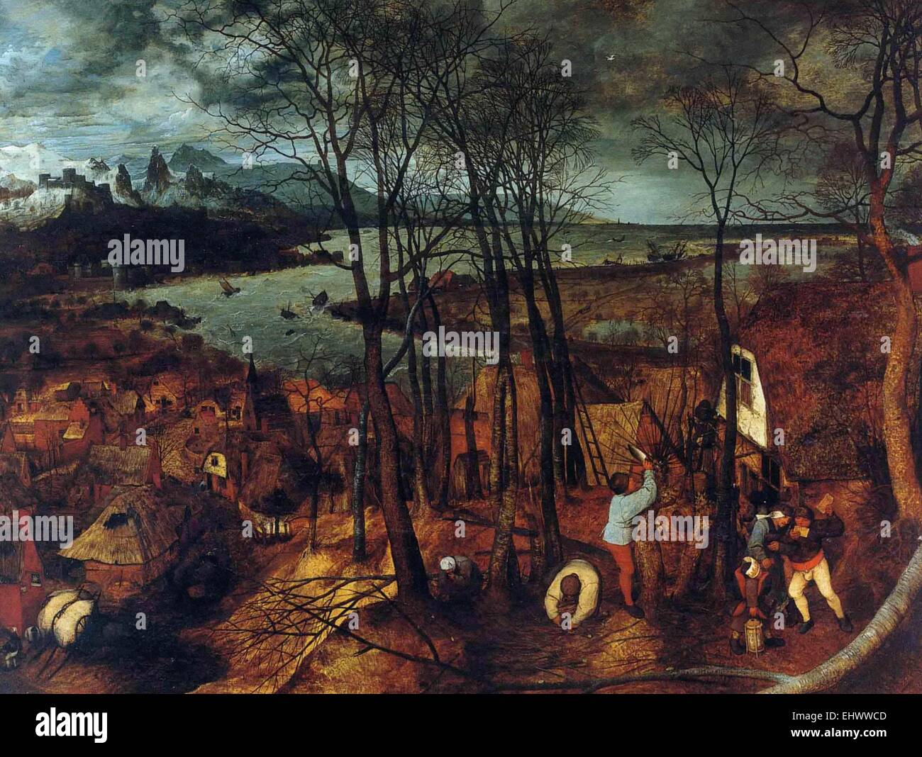 Pieter Bruegel il Vecchio la giornata uggiosa, inizio della molla Foto Stock