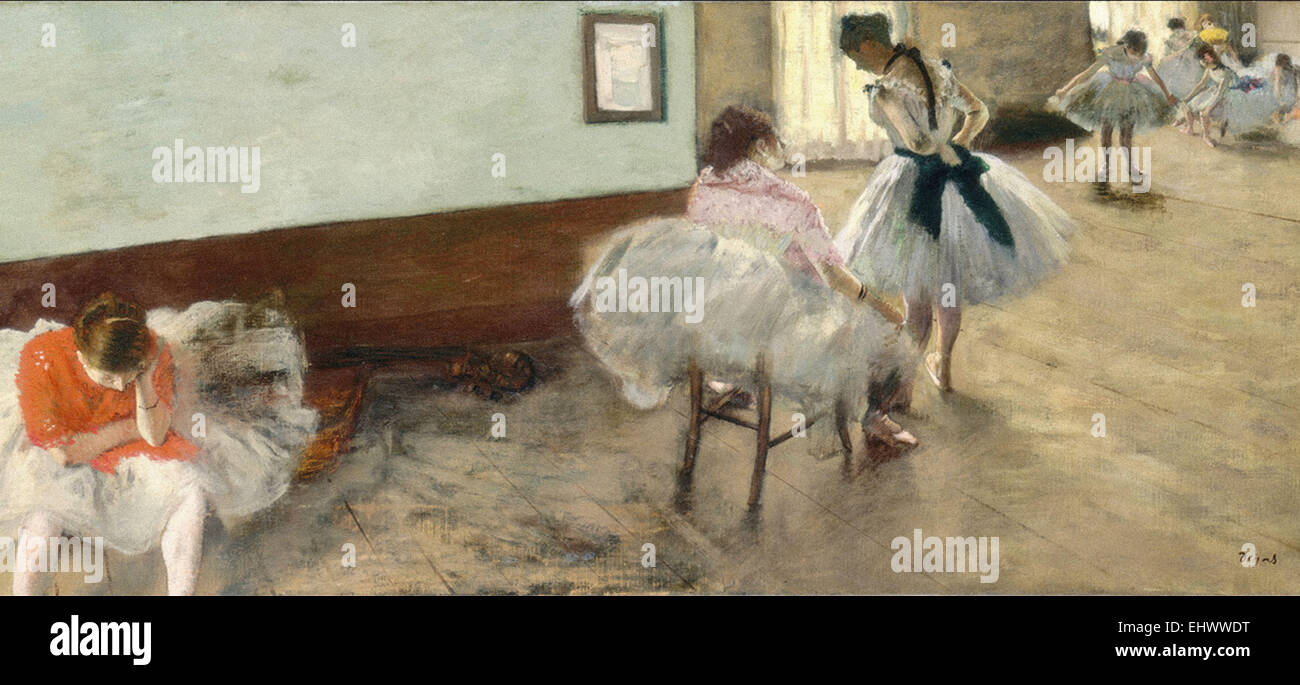 Edgar Degas la lezione di ballo Foto Stock