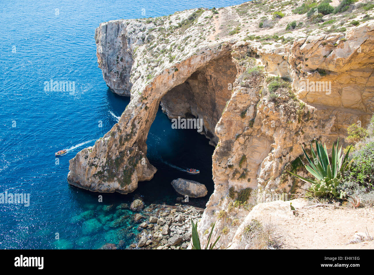 La Grotta Blu Malta Foto Stock