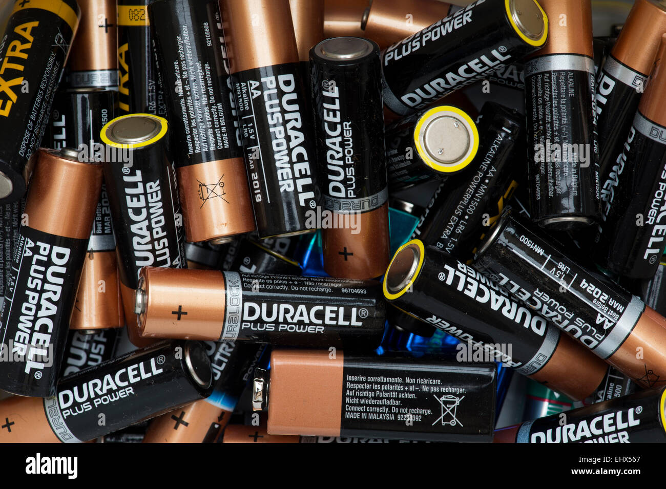 Duracell batterie Foto Stock