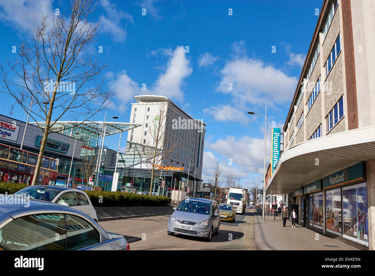 Il centro di Hull, di fronte la stazione di Paragon, Humberside, Eastern England, Regno Unito Foto Stock