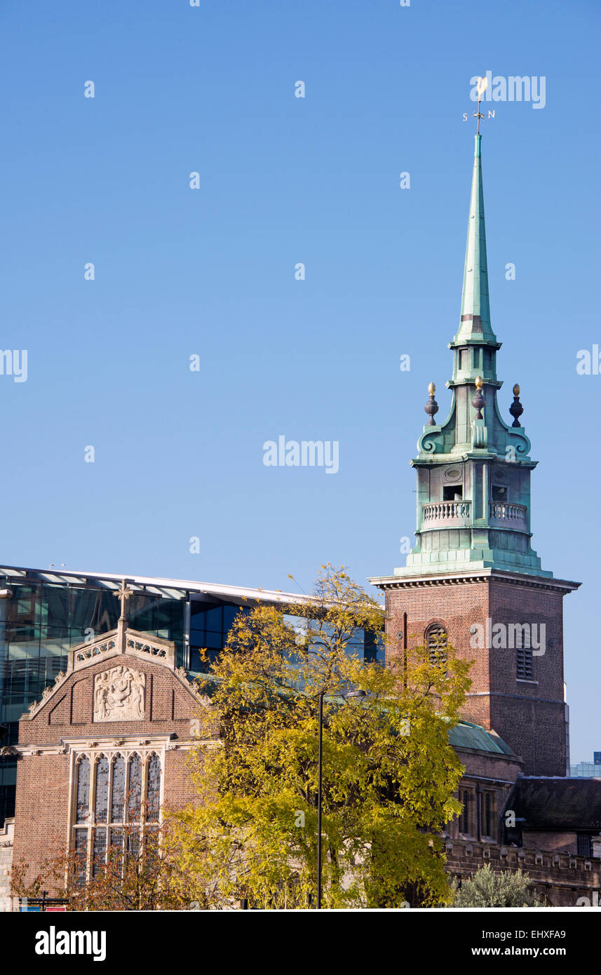 Tutti Hallows-per-il-chiesa Torre di Londra Inghilterra Foto Stock