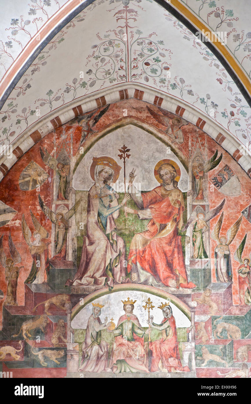Chiesa murale dall'Heiligen-Geist-ospedale di Lubecca, Germania Foto Stock