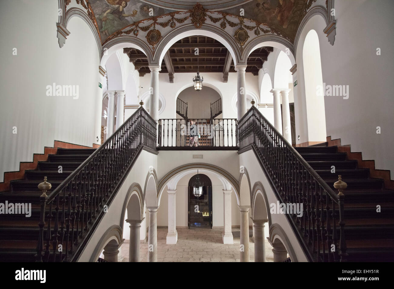 La grande scala, Palazzo Vescovile Foto Stock