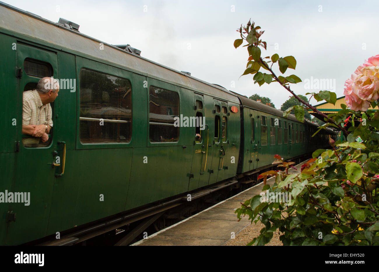La ferrovia Bluebell in West Sussex è una linea Heritage con accesso al resto del British Rail network Foto Stock