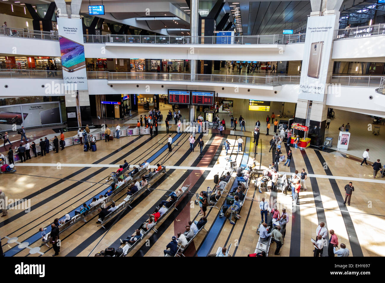 Johannesburg Sud Africa, JNB, O. Aeroporto Internazionale R. Tambo, terminal, attesa, interno, SAfri150304003 Foto Stock