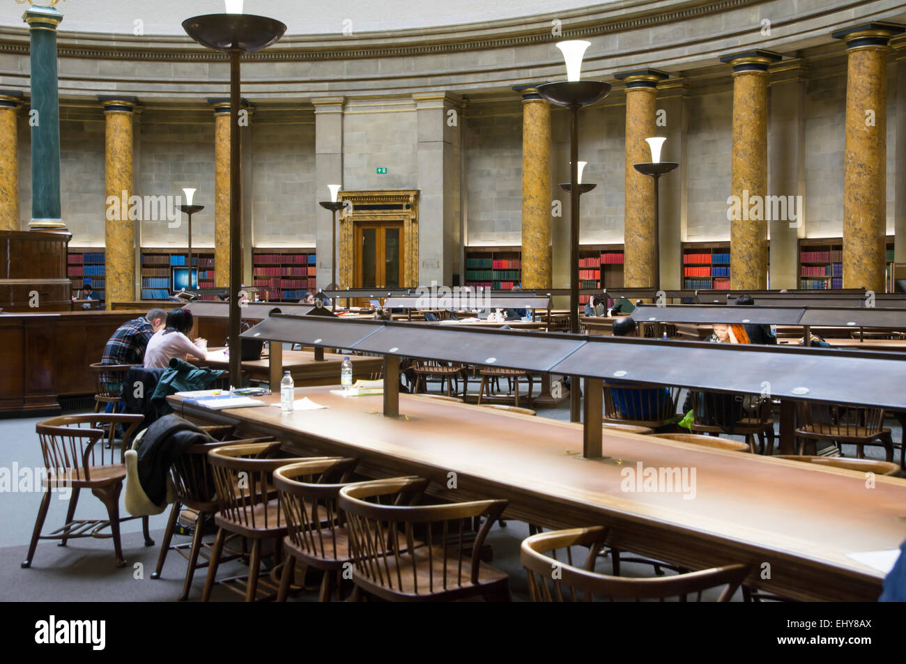 Wolfson Sala di lettura e biblioteca centrale di Manchester, Manchester Foto Stock