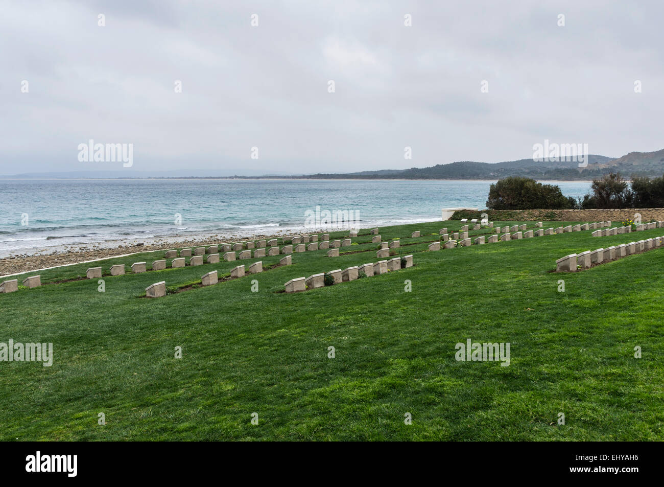 Gallipoli, Turchia, WW1 centenario 2015 - Anzac Cove o baia memoriali ed il cimitero Foto Stock