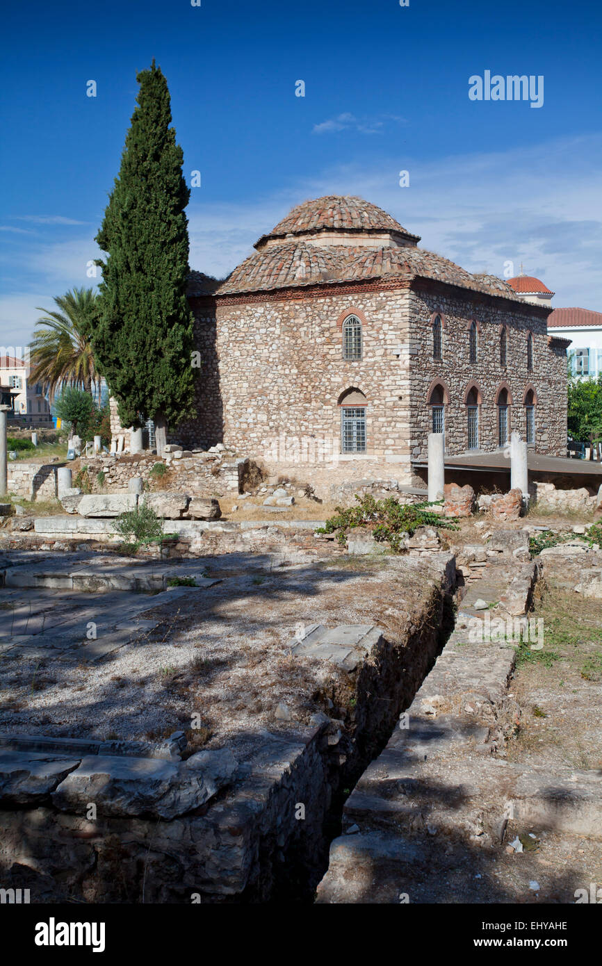 Fethiye moschea di La Romana Antica Agorà di Atene, Grecia. Foto Stock