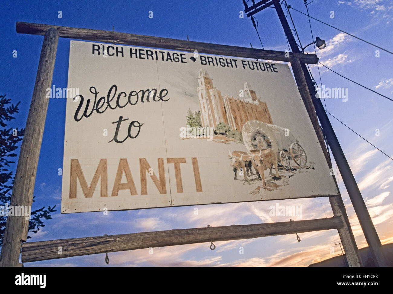 MANTI, UT – SETTEMBRE 13: Immagini che raffigurano la città di Manti, Utah, il 13 settembre 1998. Foto Stock
