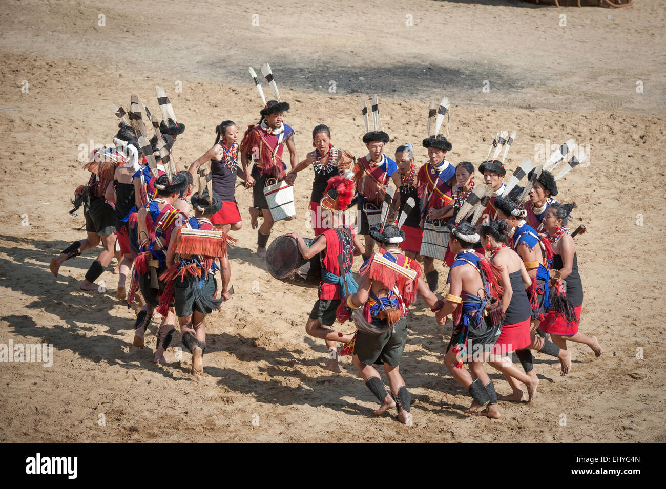 Rengma Naga della tribù dei balli Foto Stock