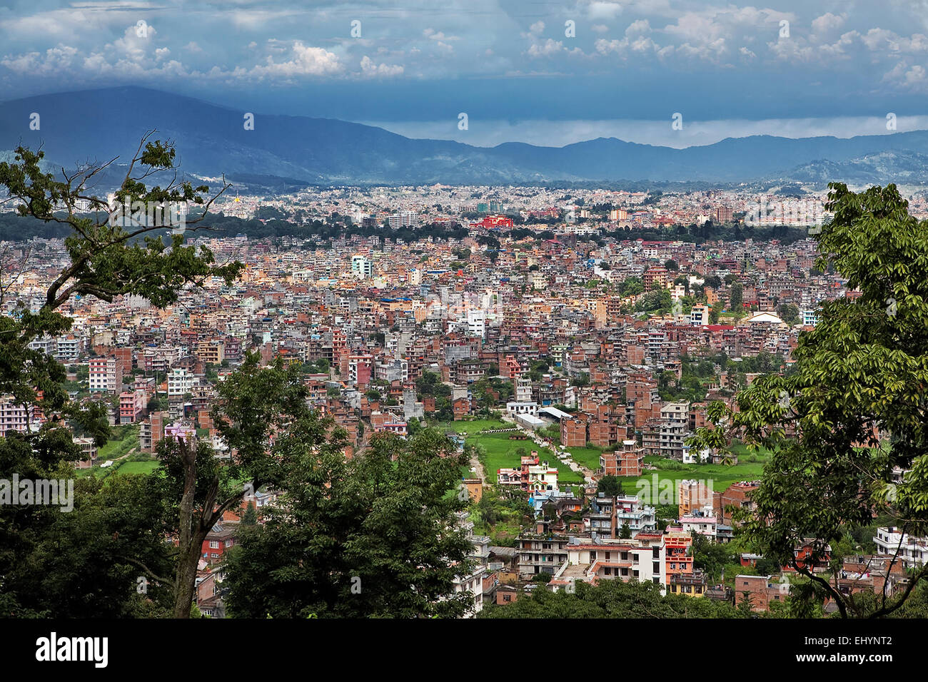 Vista su Kathmandu, Nepal Foto Stock
