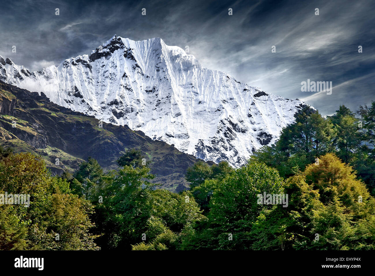 Himalaya mountain range, Nepal Foto Stock