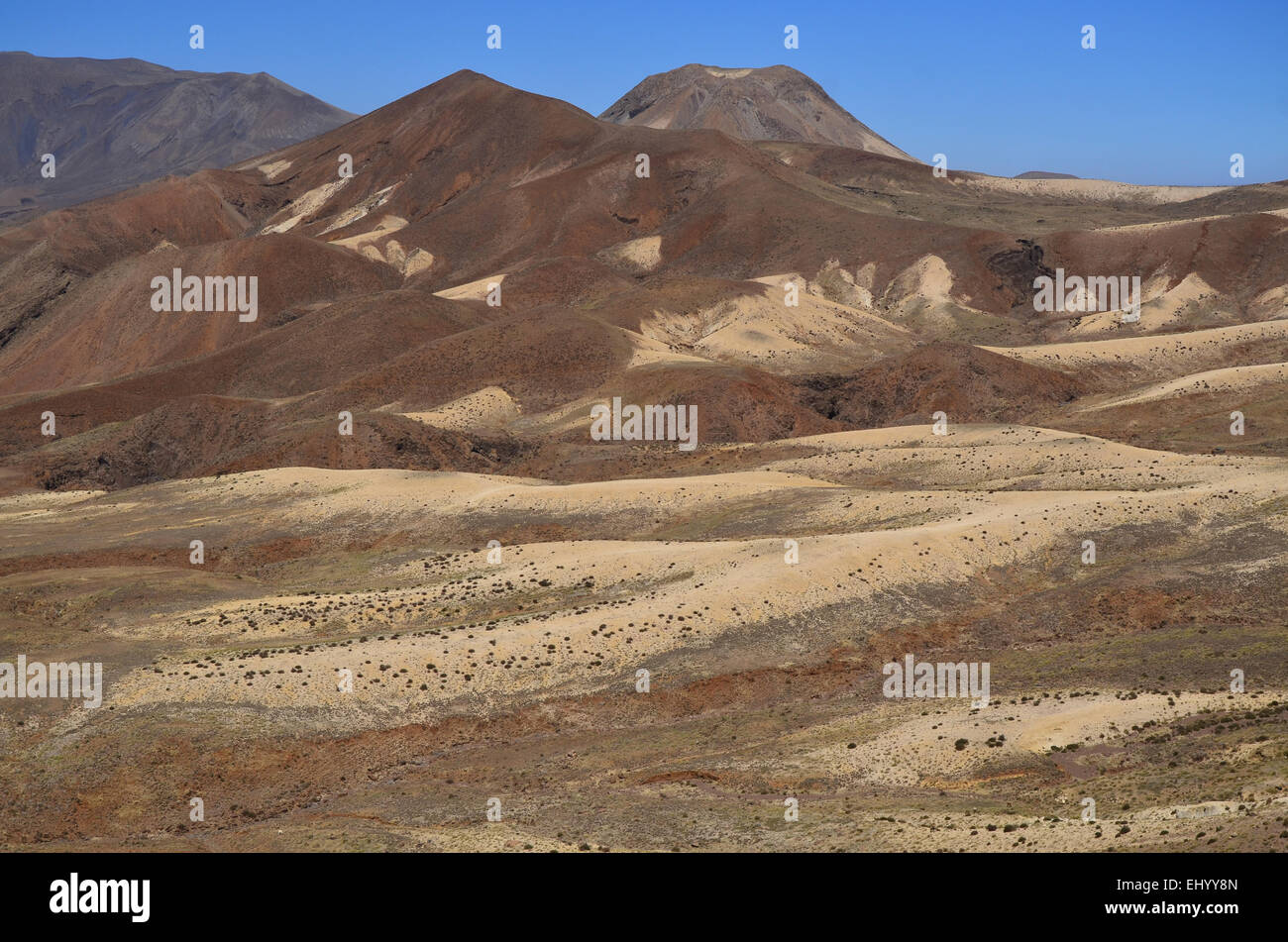 Capo Verde Isole di Capo Verde, Santo Antao, plateau, montagne, deserto semi desertica, Morro atravessado, vulcano Foto Stock